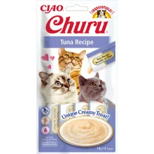 Лакомство Inaba Churu для кошек, сливочный мусс в стиках, с тунцем, 4×14 г