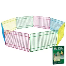 Вольер Flamingo Play Run для грызунов, 8 цветных панелей, металл, 23х35 см