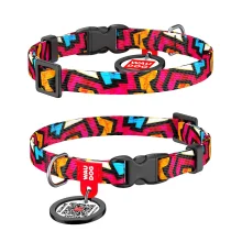 Ошейник WAUDOG Nylon с QR паспортом, рисунок "Граффити" ширина 10 мм, длина 20-30 см