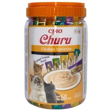 Ласощі INABA "Churu" для котів, вершковий мус "Різновиди курки", 50 шт, 700 г