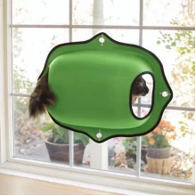 Спальное место домик K&H Ez Mount Window Pod на окно, для котов, зелёный, 69×20×51 см