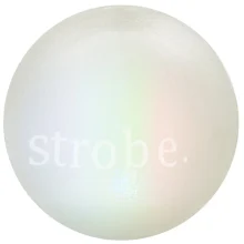 Игрушка для собак Planet Dog Strobe Ball светящийся мяч, белый, 7 см