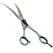 Ножницы Davis Extreme Edge Blue Curved изогнутые, для стрижки собак, 8.5", 21.6 см