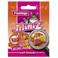 Лакомство Flamingo Miniz Mini Hearts для кошек, сердечко со вкусом мяса, 50 г