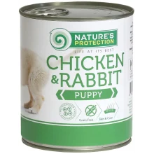 Консерва Natures Protection Puppy chicken & rabbit для щенков, 800 г