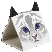 Хлопковый домик Ferplast Tunnel House Pyramid для кошек, пирамида, 43×39×38 см