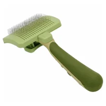 Пуходерка-сликер Safari Self-Cleaning Slicker Brush с самоочисткой, для собак и котов, большая, 11.5х8.5 см