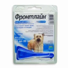 Капли Boehringer Ingelheim Фронтлайн Спот Он от блох и клещей для собак, M, 10-20 кг, цена за 1 пипетку