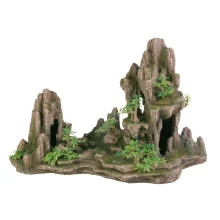 Грот для рыбок Trixie - Скалы с пещерой с растениями, 45х22х28.5 см