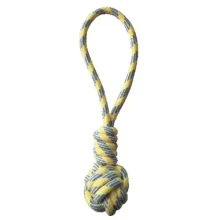 Игрушка Croci Pastel канат, для собак, хлопок, желтый, 40 см, 3 шт/уп