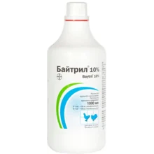 Противомикробный препарат Bayer Baytril Байтрил, 10%, 1 л