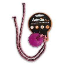 Игрушка AnimAll Fun шар с канатом, фиолетовая, 4 см