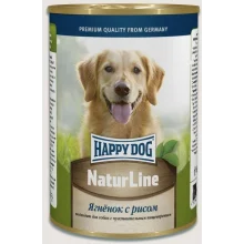 Консерва Happy Dog NaturLine Dose 100% Lamm для собак, с ягненком и рисом, 400 г