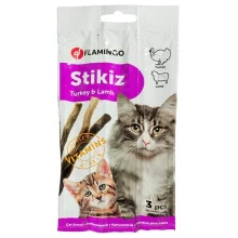 Лакомство Flamingo Stikiz Turkey&Lamb индейка с бараниной, палочки для котов и котят, 15 г, 3 ед