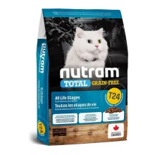 Сухой корм T24 Nutram Total Grain-Free Salmon &amp; Trout для кошек, с лососем и форелью, беззерновой, 340 г