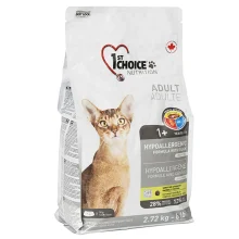 Сухой корм 1st Choice Adult Hypoallergenic без злаков, для кошек от 1 года, с уткой, 2.72 кг