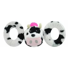 Игрушка-пищалка для перетягивания Jolly Pets Tug-a-Mal Коровка, малая, для собак до 4 кг, 25 см