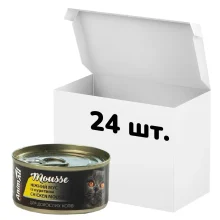 Упаковка консервов AnimAll для кошек, нежный мусс из курицы, 80 г, 24 штуки