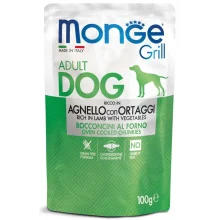 Влажный корм MONGE DOG GRILL с ягненком и овощами, 100 г