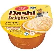 Ласощі INABA "DASHI Delights" для котів, з куркою і сиром, 1 шт, 70 г