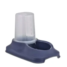 Миска Irak Plast для собак и кошек, с контейнером для воды и корма, 1.5 л, синяя