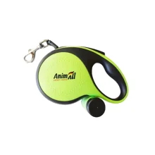 Поводок-рулетка AnimAll с диспенсером, для собак весом до 50 кг, 5 м, зеленая