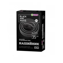 Ошейник Vitomax Black&White противопаразитарный, для кошек и собак, черный, 35 см