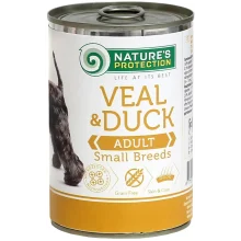 Консерва Natures Protection Adult small breed Veal & Duck для взрослых собак, 400 г