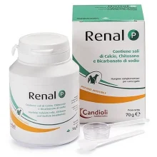 Порошок Candioli Renal P при хронической почечной недостаточности для котов и собак, 70 г