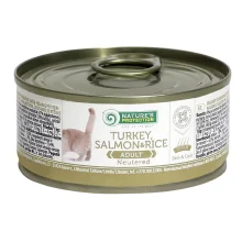 Консерва Natures Protection Neutered Turkey, Salmon&Rice для стерилизованных кошек, 100 г