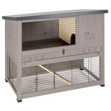 Двухуровневая клетка Ferplast Ranch 120 Basic Dove/grey для кроликов из северной сосны