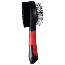Щетка Flamingo Bristle&Pin Brush для собак двусторонняя, массажная щетка и щетина, 20 см, маленькая