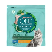 Сухий корм Purina One Adult Dual Nature Spirulina для дорослих котів, з куркою, 1.4 кг