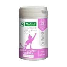 Добавка Nature's Protection Daily Vitamins formula для взрослых кошек, для поддержания иммунитета и пищеварительной системы, 120 таб.