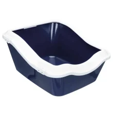 Туалет с рамкой Trixie Cleany Cat, для кошек, 45×21×54 см, синий/белый