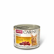 Консервы Animonda Carny для кошек, с говядиной, курицей и утиными сердцами, 200 г