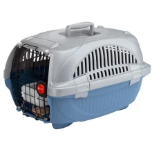 Переноска Ferplast Carrier Atlas Deluxe 20 для кошек и собак, серо-голубая, 57.6×37.4×33 см