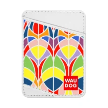 Визитница WAUDOG Design,  с рисунком "Витраж", ширина 70 мм, длина 95 мм, белый