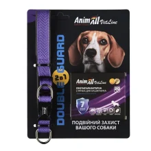 Комплект AnimAll VetLine Double Guard ошейник с противопаразитарной лентой для собак, 20 мм, 320 - 400 мм, пурпурный