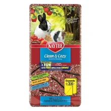 Подстилка Kaytee Clean&Cozy Apple для грызунов, целлюлоза, с палочками для грызени, красная, 8.1 л