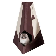 Домик-когтеточка Flamingo Tipi Scratching Board для котов, 60×48 см