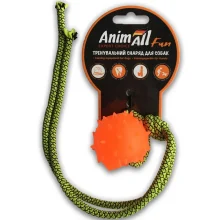 Игрушка AnimAll Fun шар с канатом, оранжевая, 4 см