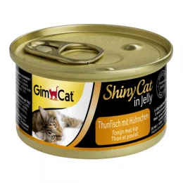 Влажный корм GimCat Shiny Cat для кошек, с тунцом и курицей, 70 г