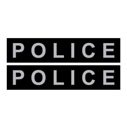Сменная надпись для шлеи Police, большая 3-4 размер, черная