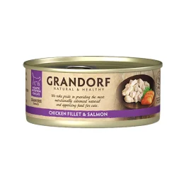 Консервы Grandorf Chicken Breast&Salmon для кошек, куриная грудка с лососем, 70 г
