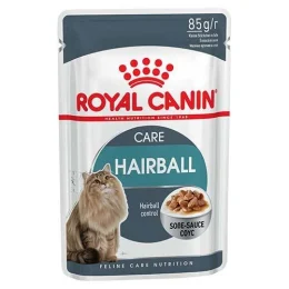 Влажный корм Royal Canin Hairball Care для выведения шерсти у кошек, кусочки в соусе, 85 г
