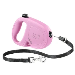 Рулетка-поводок Ferplast Flippy One Cord для собак, со шнуром, размер S, розовый, 14.7×3×10 см