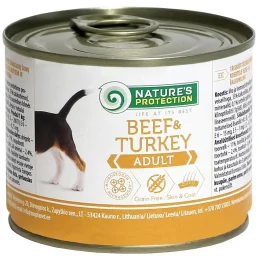 Консерва Natures Protection Adult Beef&Turkey для взрослых собак, 200 г