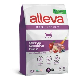 Сухой корм Alleva Equilibrium Sensitive Duck Adult Cat для кошек с чувствительным пищеварением, утка, 1.5 кг