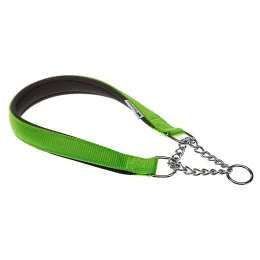 Нейлоновый ошейник с металлической цепочкой Ferplast Daytona CSS15/40 Green для собак, A: 40 см, B: 15 см